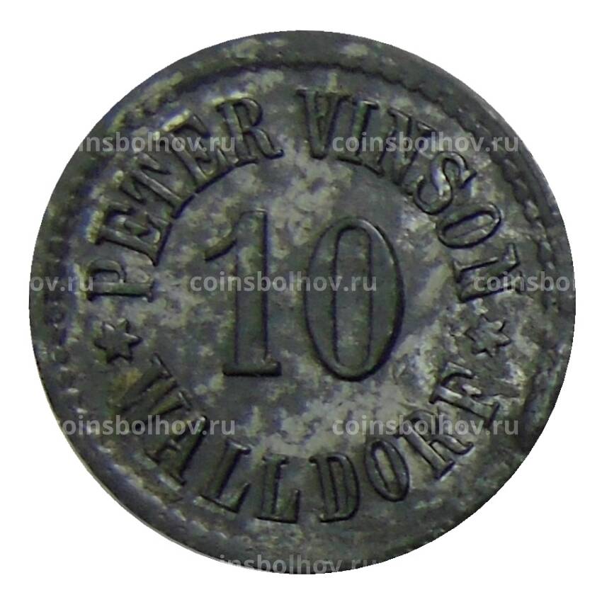 Монета 10 пфеннигов Германия — Нотгельд Валдорф (Питер Винсон)