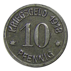 Монета 10 пфеннигов 1918 года Германия — Нотгельд Кобленц (аверс)