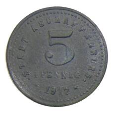 Монета 5 пфеннигов 1917 года Германия — Нотгельд Ашаффенбург (реверс)