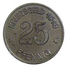 Монета 25 пфеннигов 1918 года Германия — Нотгельд Кобленц (реверс)