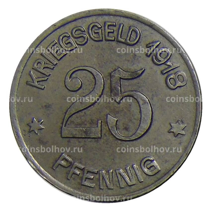 Монета 25 пфеннигов 1918 года Германия — Нотгельд Кобленц (вид 2)