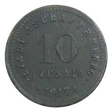 Монета 10 пфеннигов 1917 года Германия — Нотгельд Ашаффенбург (аверс)