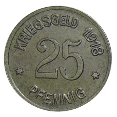 Монета 25 пфеннигов 1918 года Германия — Нотгельд Кобленц (реверс)