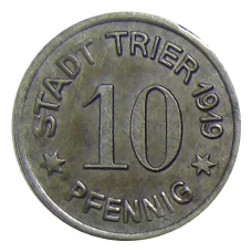 Монета 10 пфеннигов 1919 года Германия — Нотгельд Трир (аверс)