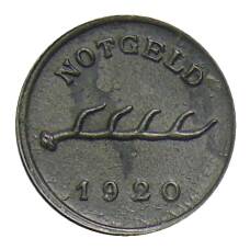 Монета 1 пфенниг 1920 года Германия — Нотгельд Бад-Мергентхайм (реверс)