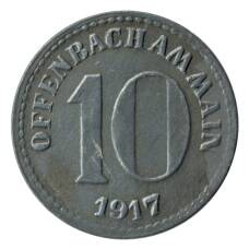 Монета 10 пфеннигов 1917 года Германия — Нотгельд (Оффенбах на Майне) (аверс)