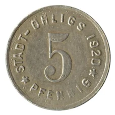 Монета 5 пфеннигов 1920 года Германия — Нотгельд (Олигс) (реверс)
