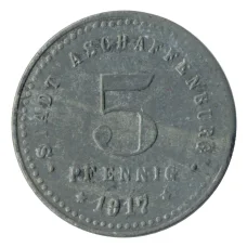 Монета 5 пфеннигов 1917 года Германия — Нотгельд (Ашаффенбург) (аверс)