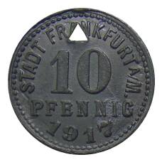 Монета 10 пфеннигов 1917 года Германия — Нотгельд Франкфурт на Майне (аверс)