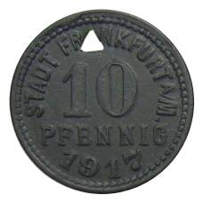 Монета 10 пфеннигов 1917 года Германия — Нотгельд Франкфурт на Майне (аверс)
