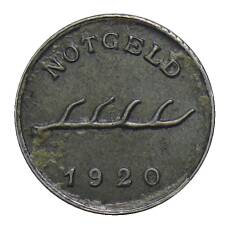 Монета 2 пфеннига 1920 года Германия — Нотгельд Бад-Мергентхайм (реверс)