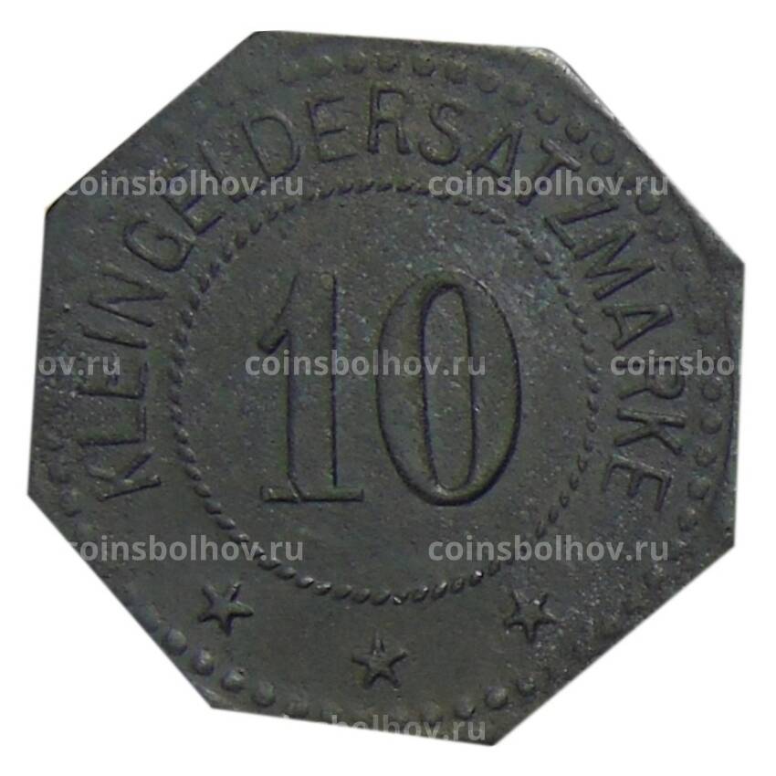 Монета 10 пфеннигов 1917 года Германия — Нотгельд Фленсбург (вид 2)