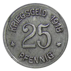 Монета 25 пфеннигов 1918 года Германия — Нотгельд  Кобленц (реверс)