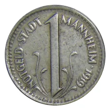 Монета 10 пфеннигов 1919 года Германия — Нотгельд Маннхайм (аверс)