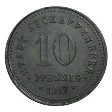 Монета 10 пфеннигов 1917 года Германия — Нотгельд Ашаффенбург (аверс)