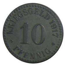 Монета 10 пфеннигов 1917 года Германия — Нотгельд Кассель (реверс)