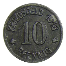 Монета 10 пфеннигов 1918 года Германия — Нотгельд Кобленц (реверс)