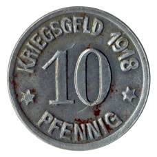 Монета 10 пфеннигов 1918 года Германия — Нотгельд (Кобленц) (реверс)
