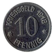 Монета 10 пфеннигов 1918 года Германия — Нотгельд (Кобленц) (реверс)