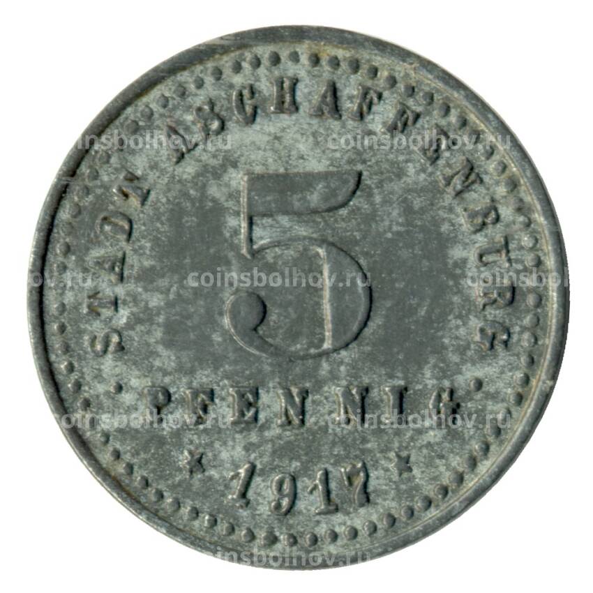 Монета 5 пфеннигов 1917 года Германия — Нотгельд (Ашаффенбург)
