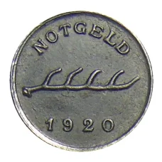 Монета 2 пфеннига 1920 года Германия — Нотгельд Бад-Маргентхайм (реверс)