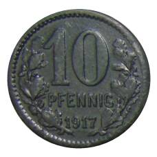 Монета 10 пфеннигов 1917 года Германия — Нотгельд Изерлон (реверс)
