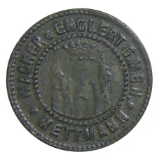 Монета 10 пфеннигов 1918 года Германия — Нотгельд Метманн (аверс)