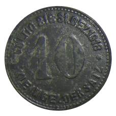 Монета 10 пфеннигов 1918 года Германия — Нотгельд Метманн (реверс)