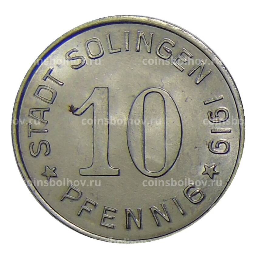 Монета 10 пфеннигов 1919 года Германия — Нотгельд Золинген