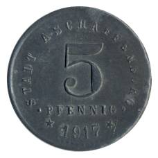 Монета 5 пфеннигов 1917 года Германия — Нотгельд (Ашаффенбург) (реверс)