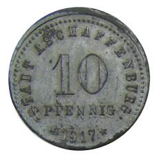 Монета 10 пфеннигов 1917 года Германия — Нотгельд Ашаффенбург (аверс)