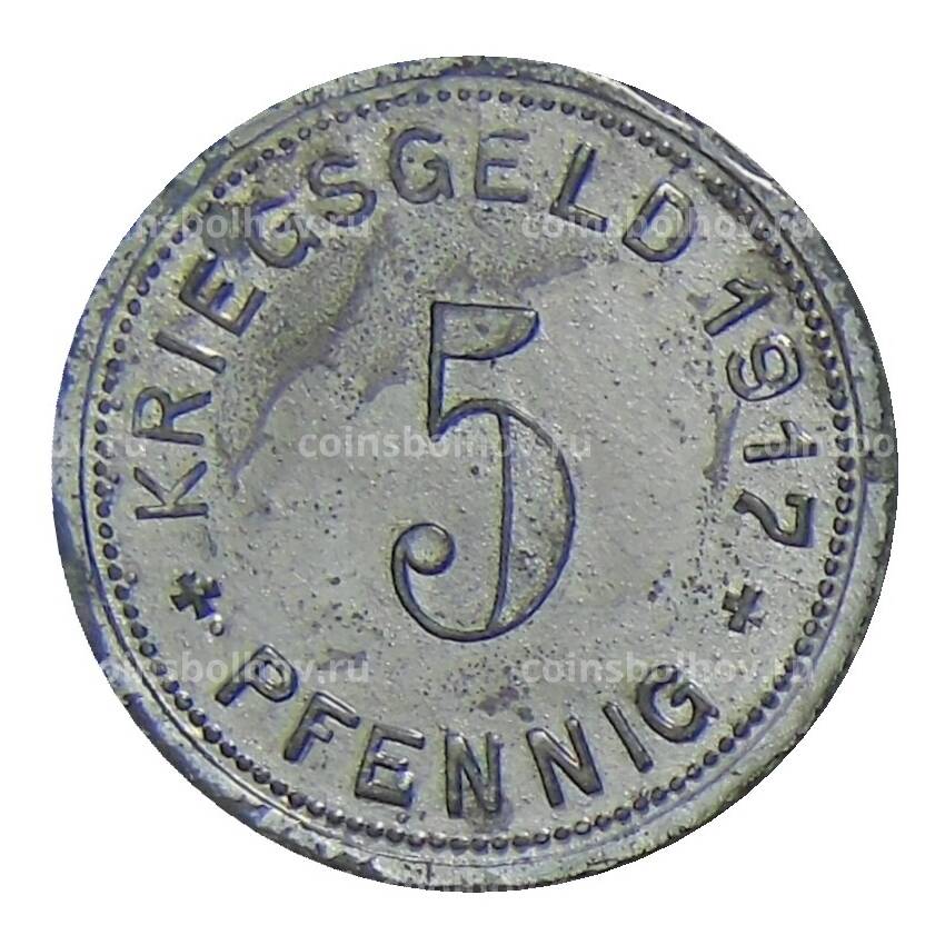 Монета 5 пфеннигов 1917 года Германия — Нотгельд Метманн (вид 2)