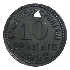 Монета 10 пфеннигов 1917 года Германия — Нотгельд Франкфурт на Майне (аверс)