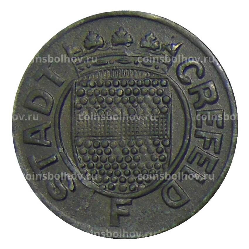 Монета 10 пфеннигов 1919 года Германия — Нотгельд Крефельд (вид 2)