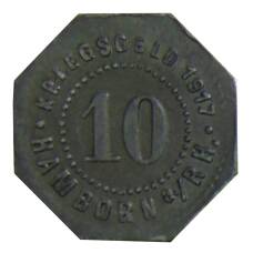 Монета 10 пфеннигов 1917 года Германия — Нотгельд Хамборн (аверс)