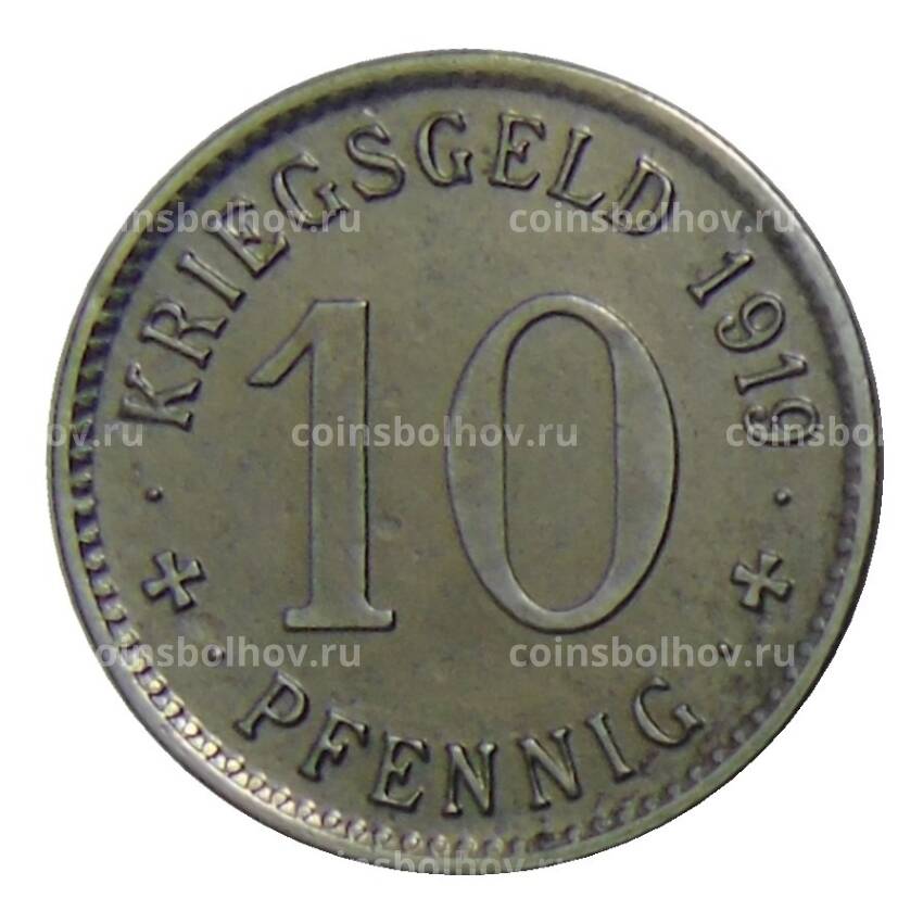 Монета 10 пфеннигов 1919 года Германия — Нотгельд Менден (вид 2)