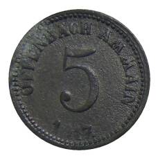 Монета 10 пфеннигов 1917 года Германия — Нотгельд Оффенбах на Майне (аверс)