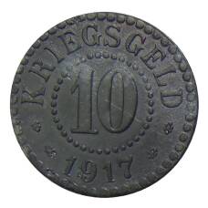 Монета 10 пфеннигов 1917 года Германия — Нотгельд Франкфурт на Одере (аверс)