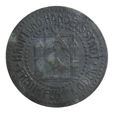 Монета 10 пфеннигов 1917 года Германия — Нотгельд Франкфурт на Одере (реверс)