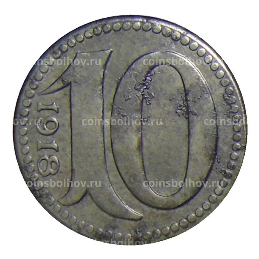 Монета 10 пфеннигов 1918 года Германия — Нотгельд Майнц