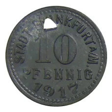 Монета 10 пфеннигов 1917 года Германия — Нотгельд Франкфурт на Майне (аверс)