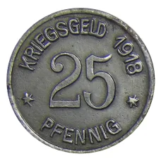 Монета 25 пфеннигов 1918 года Германия — Нотгельд Кобленц (аверс)