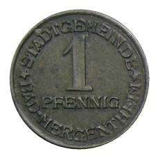 Монета 1 пфенниг 1920 года Германия — Нотгельд Бад-Маргентхайм (аверс)