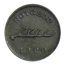 Монета 1 пфенниг 1920 года Германия — Нотгельд Бад-Маргентхайм (реверс)