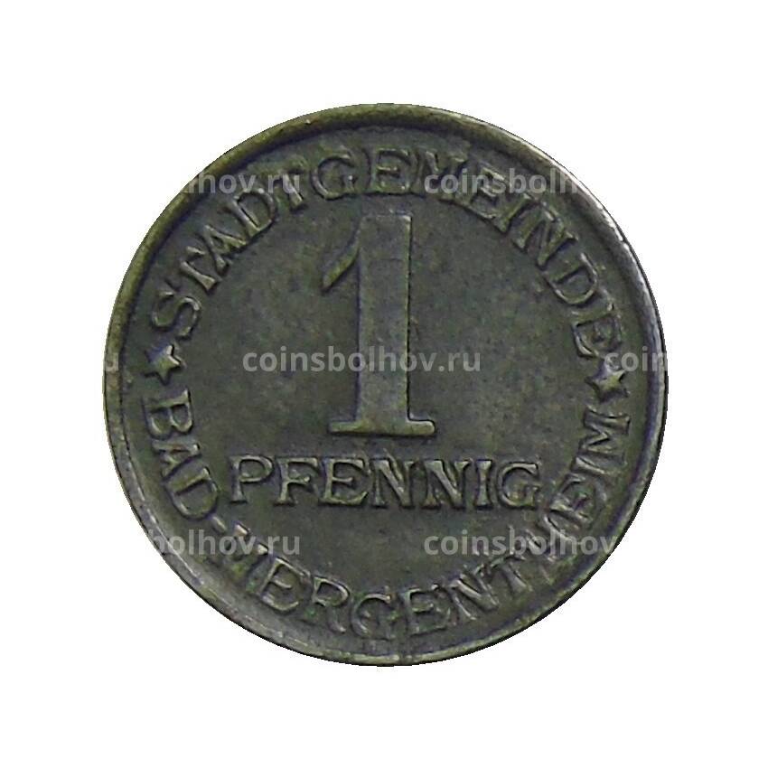 Монета 1 пфенниг 1920 года Германия — Нотгельд Бад-Маргентхайм