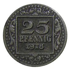 Монета 25 пфеннигов 1918 года Германия — Нотгельд Мюнстер (реверс)