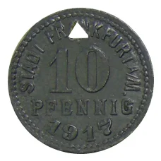 Монета 10 пфеннигов 1917 года Германия — Нотгельд Франкфурт на Майне (аверс)