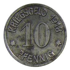 Монета 10 пфеннигов 1918 года Германия — Нотгельд Кобленц (реверс)