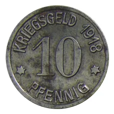 Монета 10 пфеннигов 1918 года Германия — Нотгельд Кобленц (реверс)