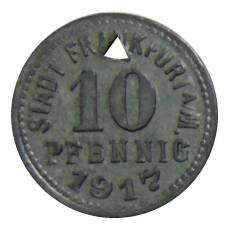 Монета 10 пфеннигов 1917 года Германия — Нотгельд Франкфурт на Майне (реверс)